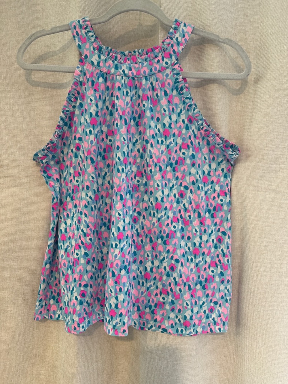 Lilly Pulitzer Sleeveless Halter Top in Teal & Pink